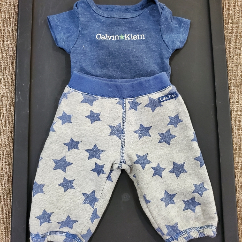 Calvin Klein infant 2 piece outfit, 3-6 months